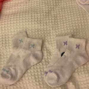 Hurley White Socks with Blue and Purple Accents